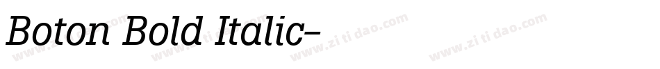 Boton Bold Italic字体转换